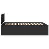 vidaXL Bed Frame with Headboard Black 140 x 200 cm Engineered Wood