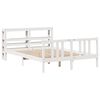 vidaXL Bed Frame with Headboard without Mattress White 140x200 cm