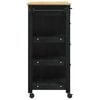 vidaXL Kitchen Trolley Black