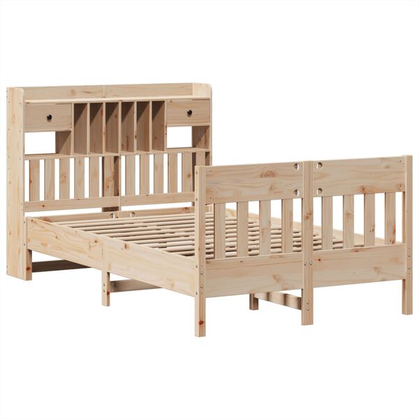 vidaXL Bed Frame without Mattress 135x190 cm Solid Wood Pine