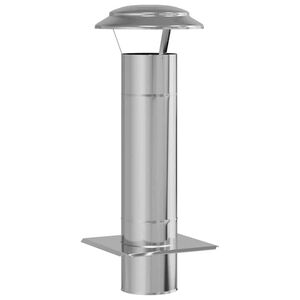 vidaXL Chimney Extension Silver 25 x 25 x 65 cm Stainless Steel