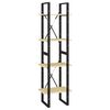 vidaXL 4-Tier Book Cabinet 40x30x140 cm Solid Pine Wood