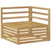 vidaXL Outdoor Corner Sofa Solid Acacia Wood White 83 x 83 x 73 cm