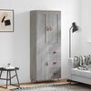 vidaXL Highboard Grey Sonoma 69.5x34x180 cm Engineered Wood
