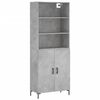 vidaXL Highboard Concrete Grey 69,5x34x180 cm Engineered Wood