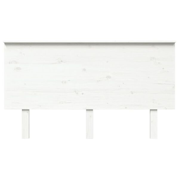 vidaXL Bed Headboard White 144x6x82.5 cm Solid Wood Pine