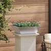 vidaXL Garden Planter Silver 50 x 50 x 15 cm Stainless Steel