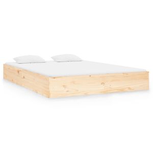 vidaXL Bed Frame without Mattress Solid Wood 120x190 cm Small Double Small Double