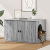 vidaXL Cat House Grey Sonoma 85 x 55 x 50 cm Engineered Wood