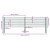 vidaXL Fence Panel with Posts Iron 349x80 cm Green
