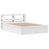 vidaXL Bed Frame with Headboard White 120x190 cm Small Double Solid Wood Pine