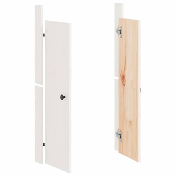 vidaXL Outdoor Kitchen Doors 2 pcs White 50x9x82 cm Solid Wood Pine