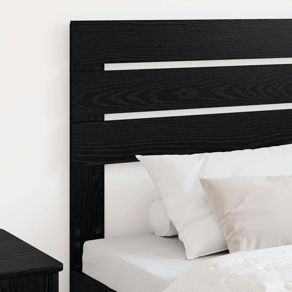 vidaXL Headboard with Headboard Black Oak 75 cm Engineered wood