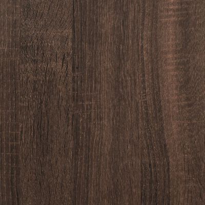 vidaXL Coffee Table Brown Oak 80x80x45 cm Engineered Wood and Metal