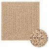 vidaXL Rug ZIZUR 120x120 cm Jute Look Indoor and Outdoor