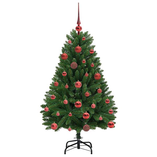 vidaXL Artificial Christmas Tree with Stand Green 120 cm PVC and Metal