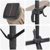 vidaXL Cantilever Roma Parasol Taupe and Black 352 x 251 x 265 cm
