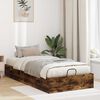 vidaXL Ottoman Bed Frame Smoked Oak 203 x 100 x 25 cm Chipboard