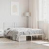 vidaXL Metal Bed Frame without Mattress with Headboard White 120x200cm