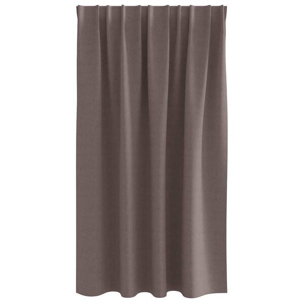 vidaXL Blackout Curtains with Rings 2 pcs Dark Brown 140 x 140 cm