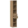 vidaXL Bookcase with Drawer Artisan Oak 30 x 42.4 x 185.2 cm
