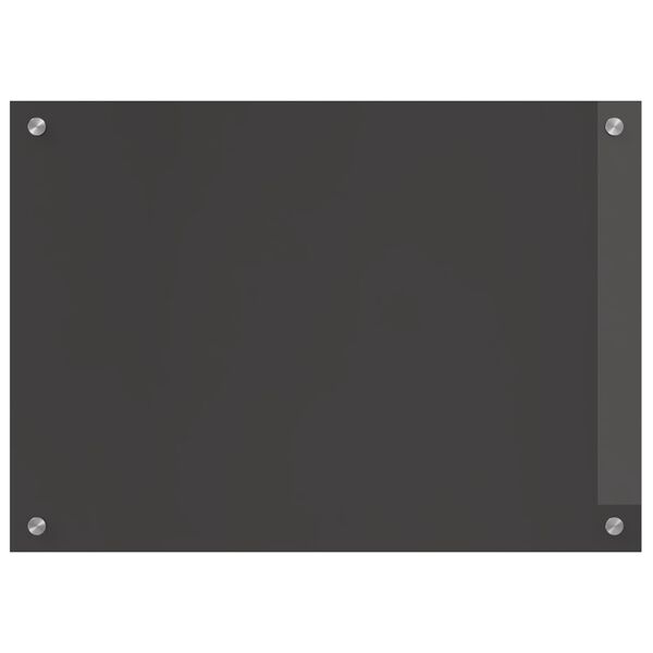 vidaXL Kitchen Backsplash Dark grey 70 x 50 x 0.6 cm Tempered Glass