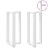 vidaXL Bar Table Legs T-Shaped&nbsp;2 pcs White 50x35x(90-91) cm Steel