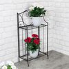 HI 2-tier Garden Shelf Foldable Metal 35.5x19.5x65 cm