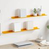 vidaXL Floating Shelf 2 pcs Mustard Yellow 80 x 9 x 2.5 cm Steel