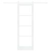 vidaXL Sliding Door White 73.5 x 211 cm Solid Pine Wood and Glass