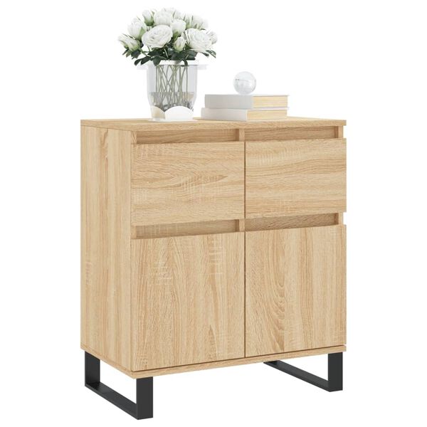 vidaXL Sideboard Sonoma Oak 60x35x70 cm Engineered Wood