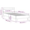 vidaXL Bed Frame without Mattress with Headboard Sonoma Oak 75x190 cm Small Single
