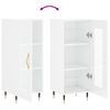 vidaXL Sideboard High Gloss White 34.5x34x90 cm Engineered Wood