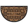 vidaXL Door Mat Half Round 45x75 cm Rubber and Coir