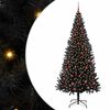 vidaXL Christmas Tree with 300 LEDs with Stand Black 210 cm PVC