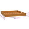 vidaXL Serving Tray 60x60 cm Solid Teak Wood