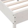 vidaXL Bed Frame without Mattress White 75x190 cm Small Single Solid Wood Pine