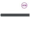 vidaXL Lawn Edging 10 pcs 10 x 103 cm Steel Anthracite