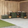 vidaXL Kitchen Storage with Shelf Olive Green 90 x 50 x 92 cm Steel