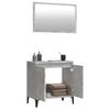 vidaXL 2 Piece Bathroom Furniture Set Concrete Grey Engineered Wood