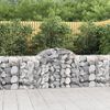 vidaXL Arched Gabion Baskets 40 pcs 200x50x80/100 cm Galvanised Iron