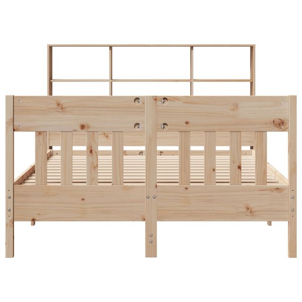 vidaXL Bed Frame without Mattress 150x200 cm King Size Solid Wood Pine