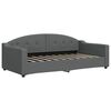 vidaXL Daybed with Trundle and Drawers Light Grey 90x190 cm Fabric