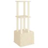 vidaXL Cat Tree with Sisal Scratching Posts Cream 133.5 cm
