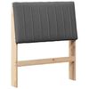 vidaXL Upholstered Headboard Dark Grey 75 cm Solid Pine Wood