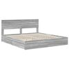 vidaXL Storage Bed Grey Sonoma 180 x 200 cm Engineered Wood