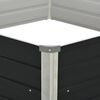 vidaXL Raised Garden Bed Anthracite 129x129x45 cm Galvanised Steel
