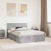 vidaXL Bed Frame Concrete Grey 150 x 200 cm Engineered Wood