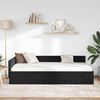vidaXL Corner Bed Frame with Headboard Black 100 cm x 200 cm Velvet