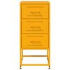 vidaXL Bedside Cabinets 2 pcs Mustard Yellow 36x39x78 cm Steel